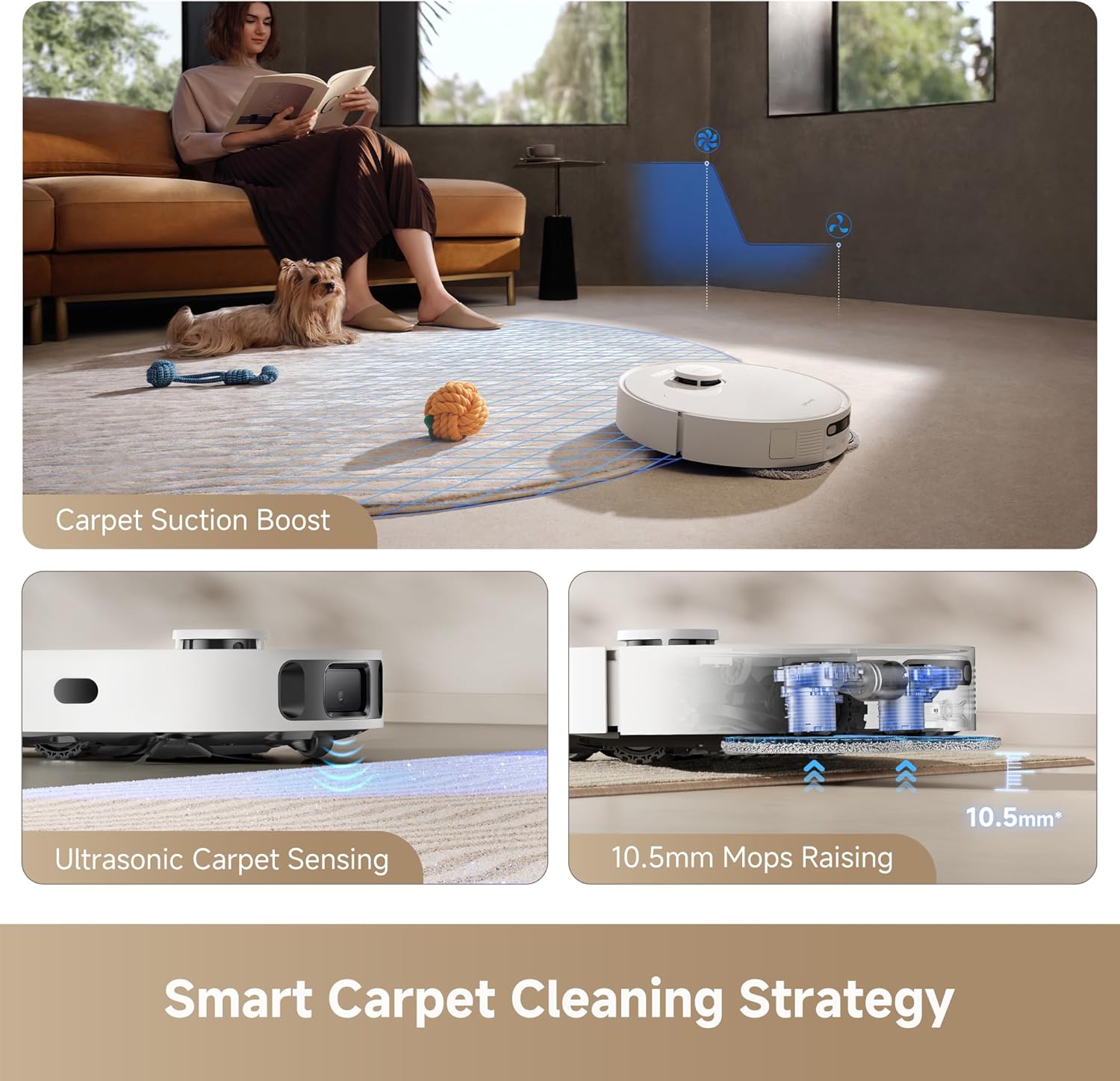 Dreame D20 Ultra Robot Vacuum, Mop Self-Cleaning & Drying, 13,000Pa Suction, Mop Raising, Auto-Empty for 100 days, 370 Mins Battery Life, Easy Maintenance, 2 Years Warranty