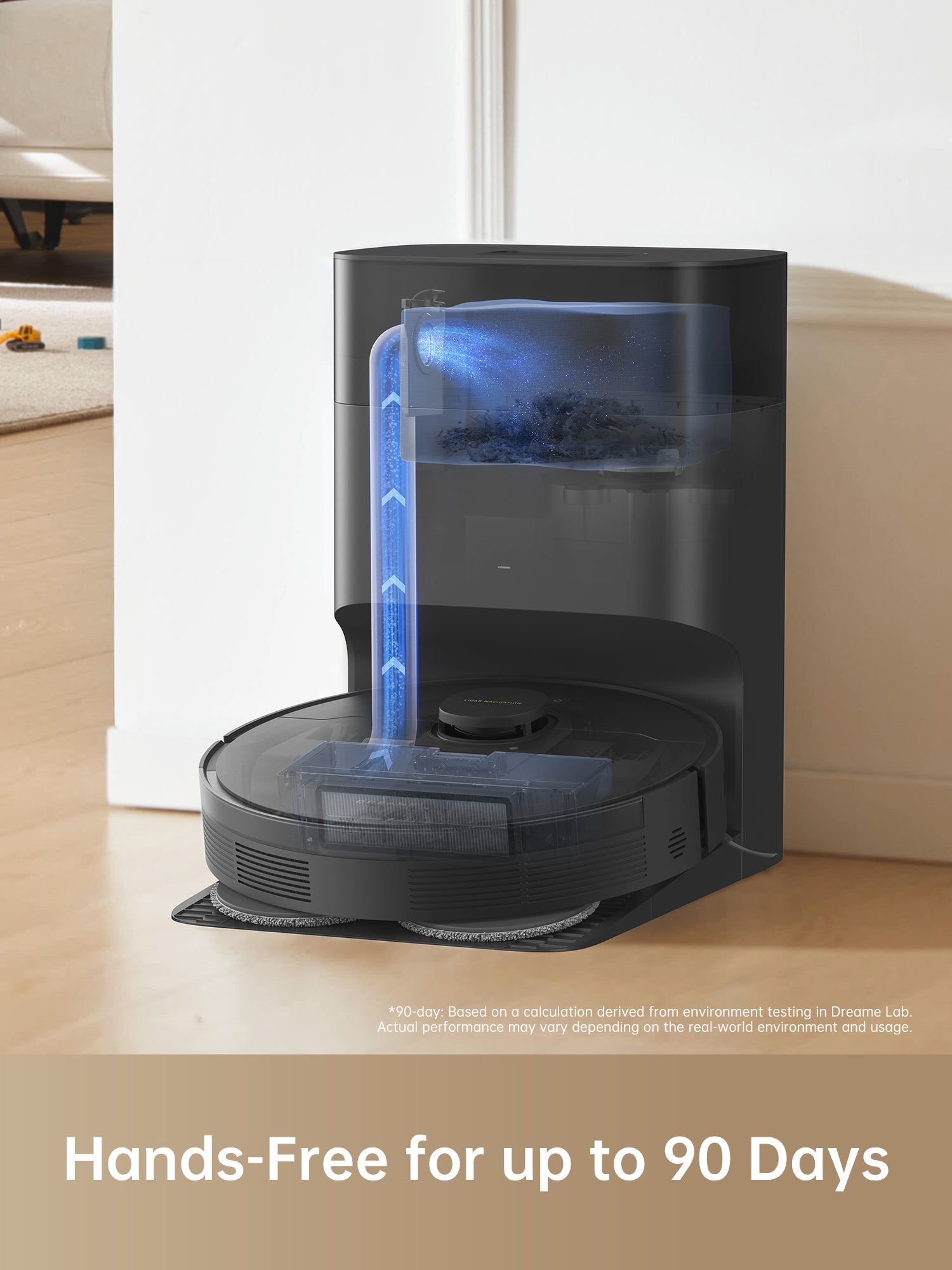 Dreame L10s Plus Robot Vacuum with auto-empty dock, hands-free operation for 90 days
