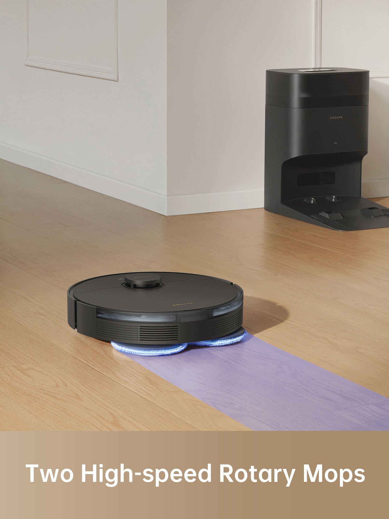 Dreame L10s Plus Robot Vacuum with two high-speed rotary mops for effective cleaning